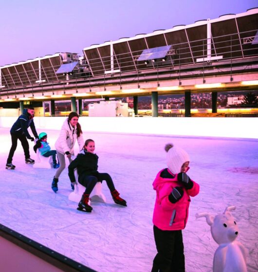 Patinoire en glace naturelle