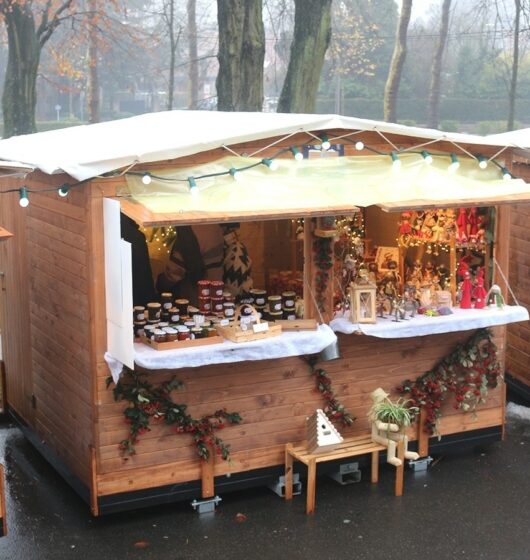 Chalet en bois avec décoration de Noel