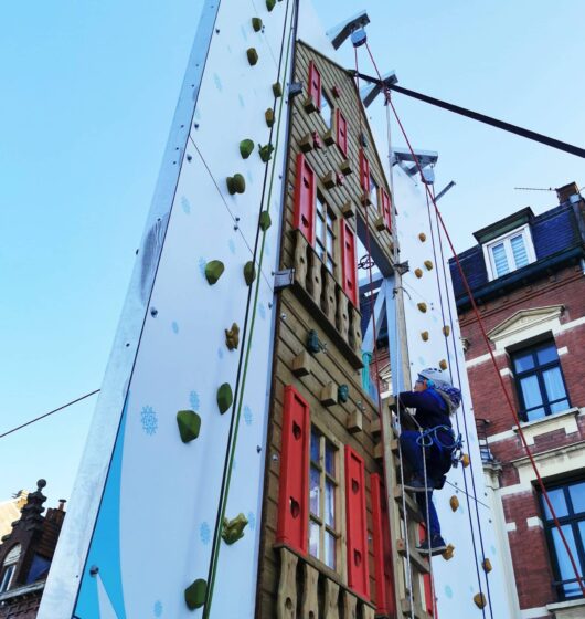 Animation mur d'escalade au thème de Noel