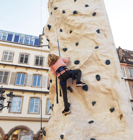 Rocher d'escalade mobile