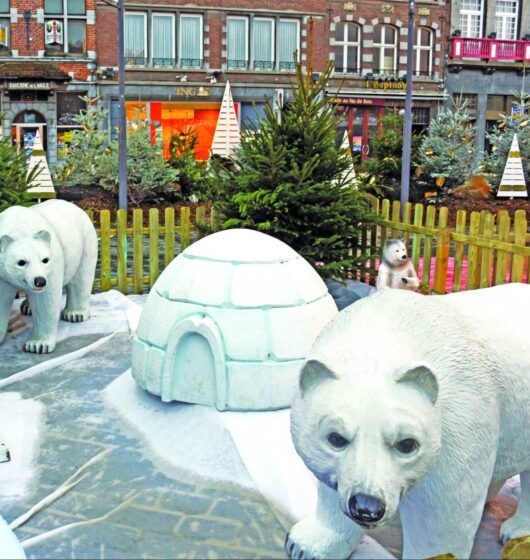 Décoration ours polaire et igloo