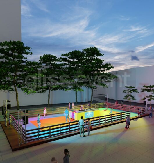 Piste de roller synthétique vente location patins jeux enfants années 80 nord france
